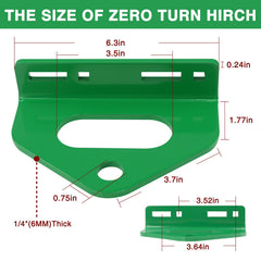 Adorish hitch connected to mower towing small trailer for convenience