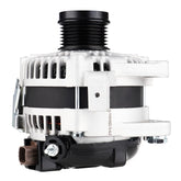 Aeagle alternator front view showing mounting points and benefit of direct-fit installation