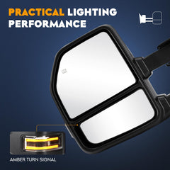 Aeagle amber turn signal detail highlighting visibility to following traffic