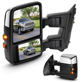 Aeagle chrome towing mirror pair front view showing fit and finish benefit improved style