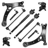 Aeagle front lower control arms packaging showing complete 10-piece kit and fitment benefit