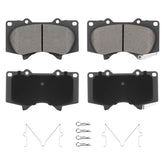 Aeagle box of four front ceramic brake pads showing brand and fit compatibility benefits