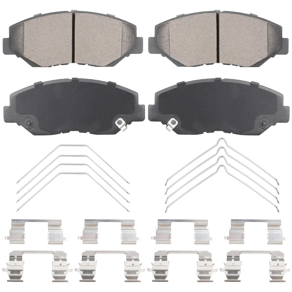 Aeagle front pad set packaging showing contents and fit list for easy selection