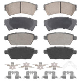 Aeagle packaging front view showing the eight ceramic brake pads and benefits