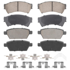 Aeagle packaging front view showing the eight ceramic brake pads and benefits