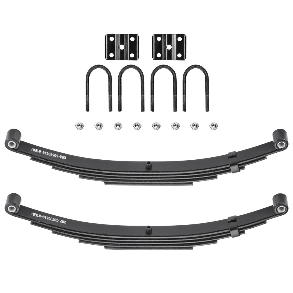 Aeagle front view of both 5-leaf double-eye springs showing complete kit benefits