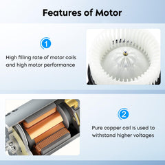 Aeagle blower motor installed in vehicle HVAC space restoring cabin airflow