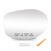 Aeagle passenger-side mirror front view showing full reflective surface and fit benefit