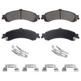 Aeagle rear brake pads front packaging showing fitment information and durability