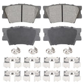 Aeagle rear ceramic brake pads front view showing fit and finish for Toyota compatibility