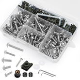 AEEAST front view of full 177-piece kit showing organized fasteners for easy selection