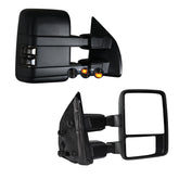 AERDM front view of both mirrors showing fit and finished black housing for improved visibility