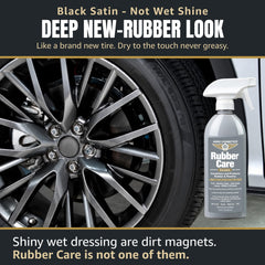 Aero Cosmetics applied to tire sidewall delivering satin like-new appearance