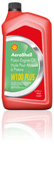 AeroShell W100 Plus front bottle view showing clear label for correct oil selection