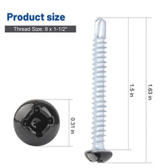 AFZZ close-up of screw threads and self-tapping tip for quick installation