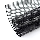AggAuto front view of black 40x13 grill mesh showing full panel benefit