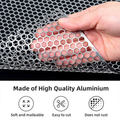 AggAuto mesh mounted with rivets in bumper showing secure fitment