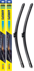 AHWOPS front packaging showing 22 inch wiper pair and clear fit benefits