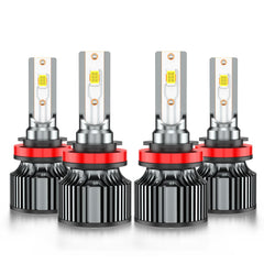 AHXLRLS front-installed bulbs in Chevy Malibu showing improved visibility