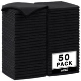 AIDEA front pack showing 50 black microfiber cloths emphasizing value