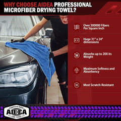 AIDEA close-up fiber texture revealing dense microfiber for rapid absorbency