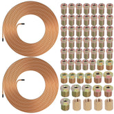 Ailbiuko front packaging showing two 25 ft tubes and fittings, clear contents benefit