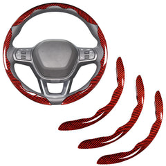 Aimato front view showing red carbon fiber cover improving wheel appearance