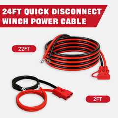 Ainikskirt cable installed on a UTV winch demonstrating quick hookup and convenient equipment use