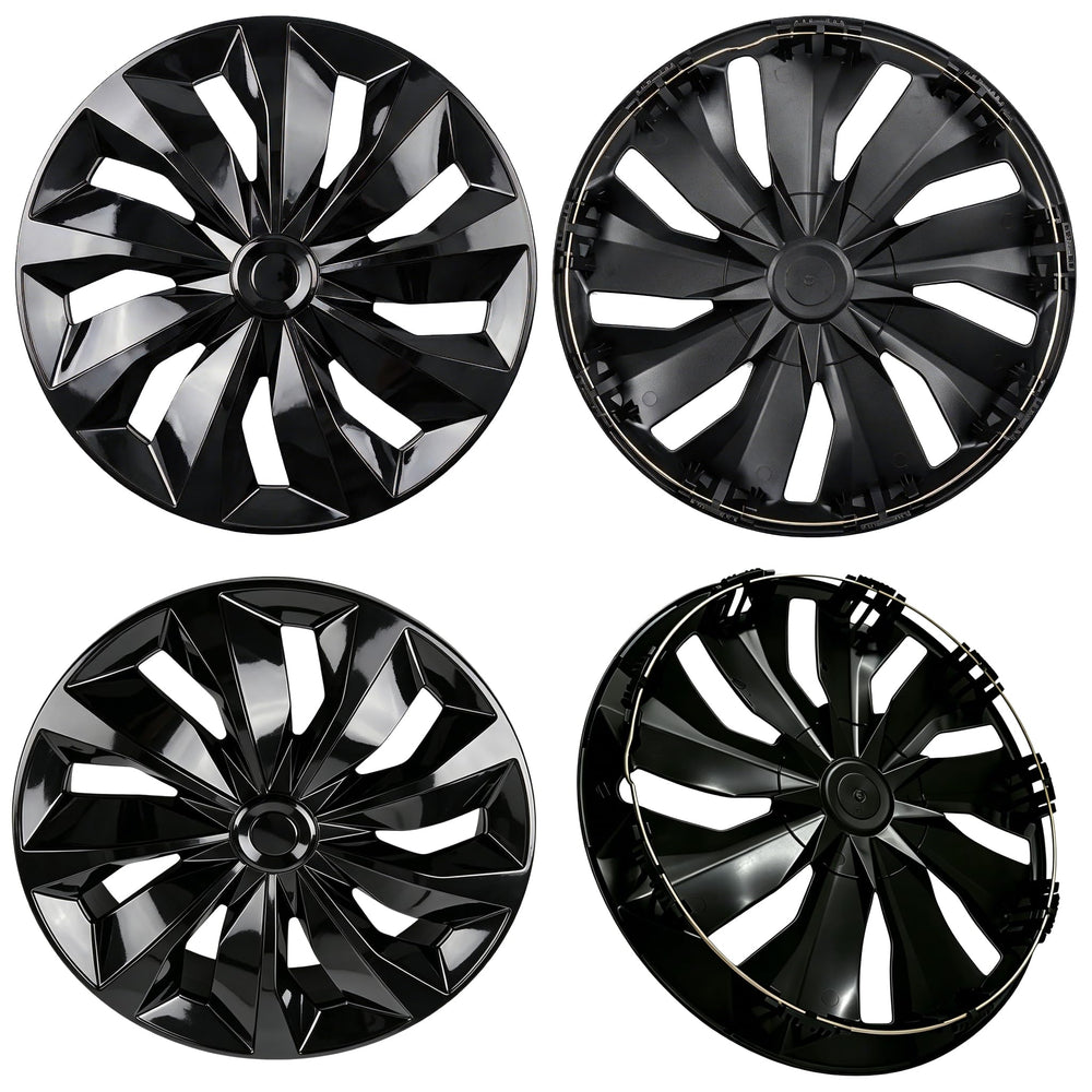Aiqiying front view of hubcap packaging showing set of four for easy purchase