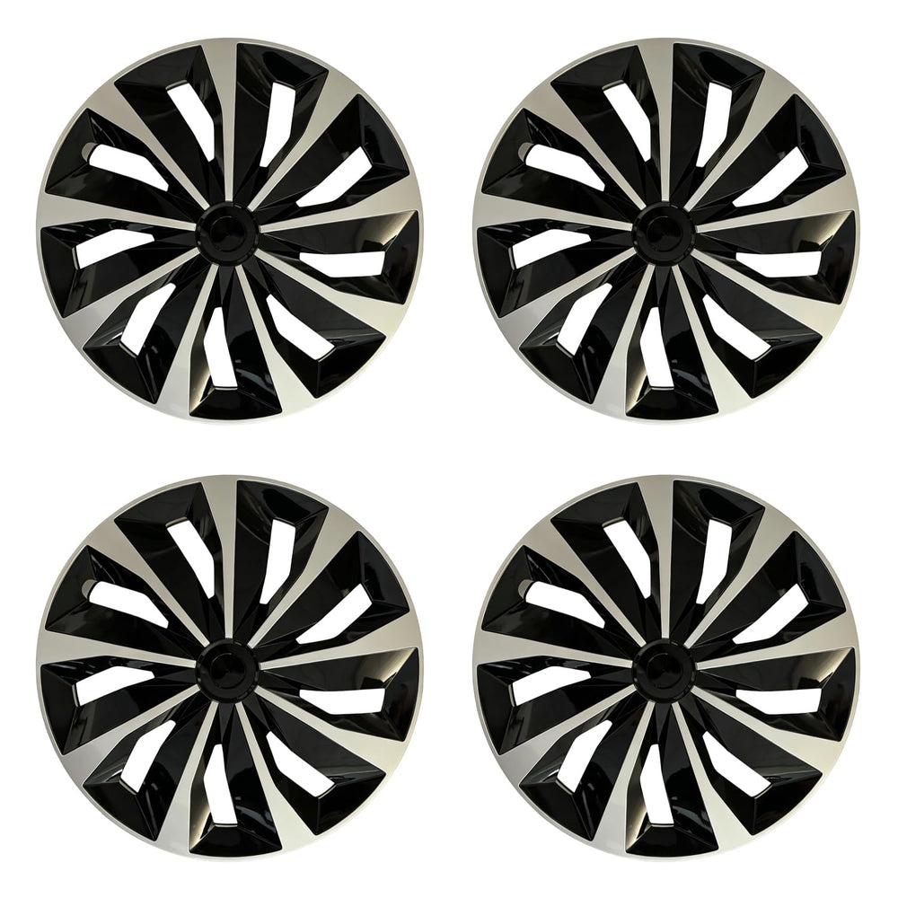 Aiqiying front view of four 15-inch hubcaps showing clean stylish look and protection
