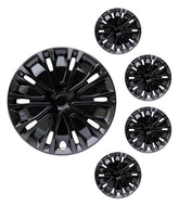 Aiqiying front view of four-pack hubcaps showing complete set and glossy finish benefit