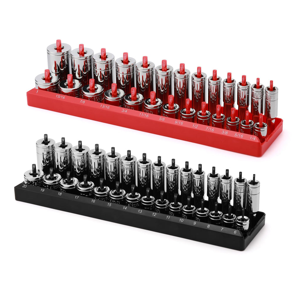 AIRTOON front view of the two-piece tray set showing organized sockets and quick access