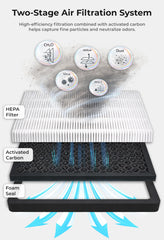 AIRVOLT activated carbon layer detail reducing odors and gases