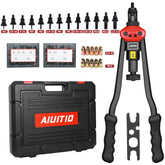 AIUITIO front view showing tool and case, durable storage benefit