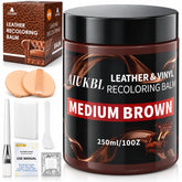 AIUKBL jar front view showing medium brown balm and easy application benefit