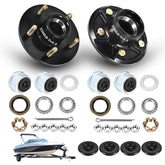 AIUWIZO front view of both hubs showing bolt pattern and durable finish, improves fit clarity