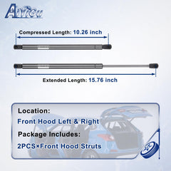 AiYiGu hood strut mounted to vehicle showing secure fit and reliable lift