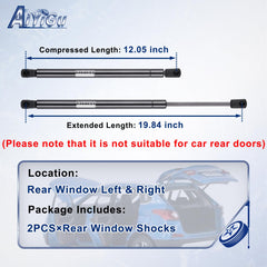 AiYiGu strut length comparison showing correct compressed and extended sizes
