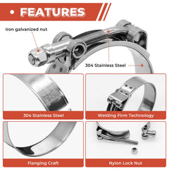 AKIHISA clamp band texture close-up highlighting corrosion resistant finish