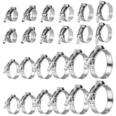AKIHISA front pack of 24 T-bolt clamps showing assortment and convenience