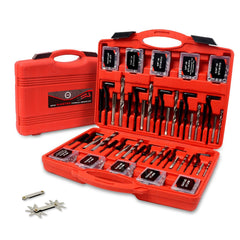 AKM molded case open with organized 338-piece kit for fast repairs