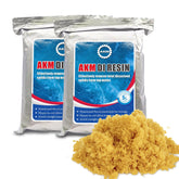 AKM front packaging showing 10L resin and label for easy identification and storage