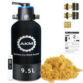 AKM tank front view showing compact design and durable cover for portable rinsing
