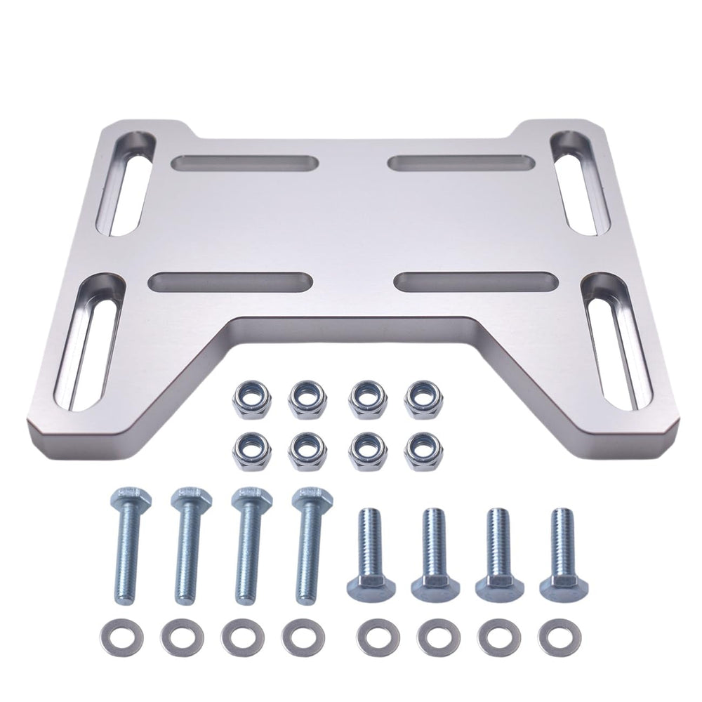 AKSGKGQ front view mounting plate showing bolt pattern and stability benefit