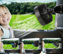 Alagoo fan head rotated 360 degrees showing flexible airflow direction