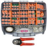 ALFOCI kit front layout showing connectors and tools for complete wiring assembly