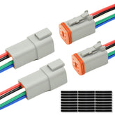 ALFOCI front view of 6-pin Deutsch connector kit showing organized components and quick install benefit