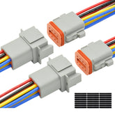 ALFOCI front view of 8-pin Deutsch connectors showing plug and socket for quick installation