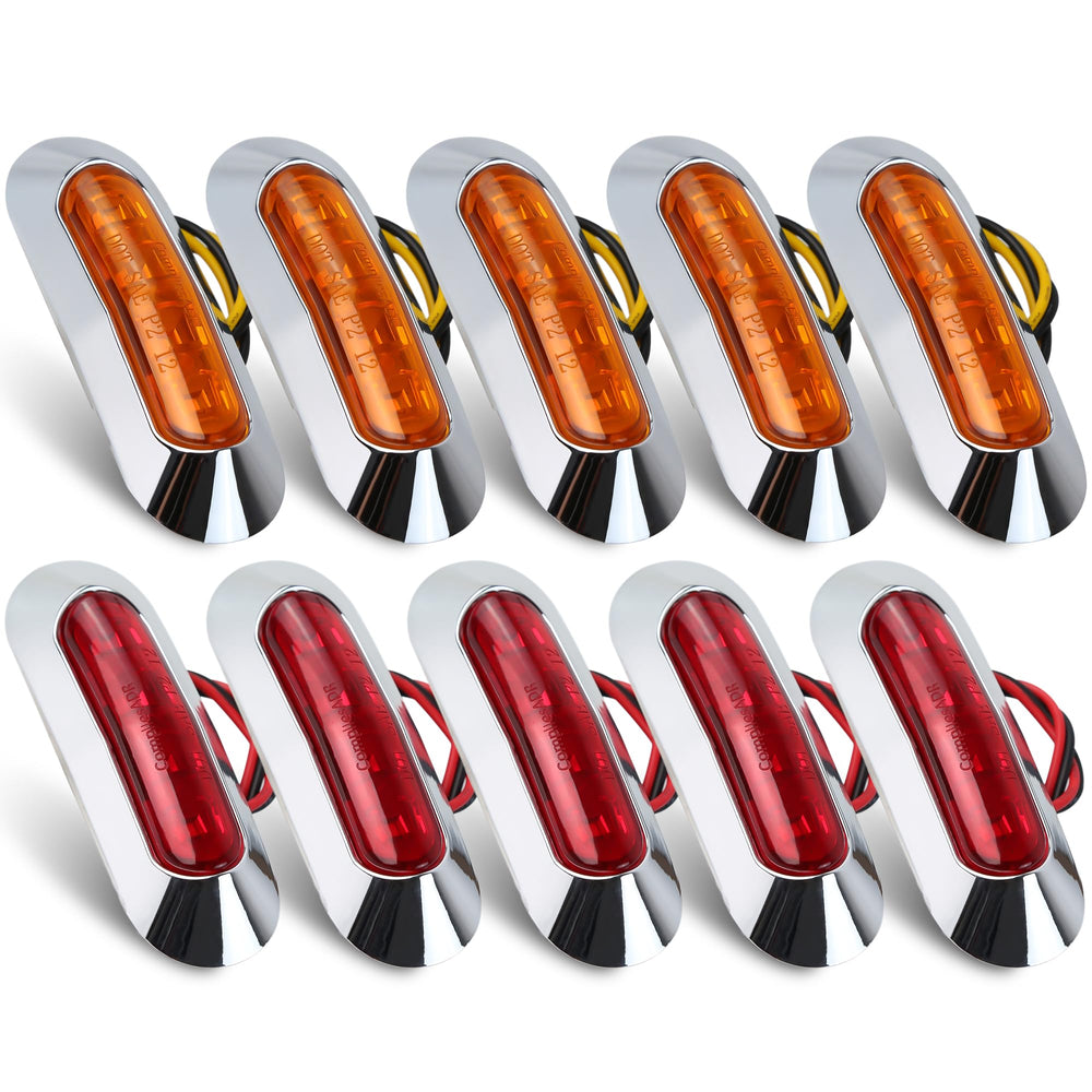 ALFU front view of amber and red marker lights showing clear signaling benefit