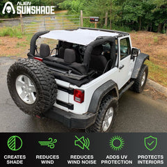 Alien Sunshade close-up mesh texture showing durable weave and ventilation